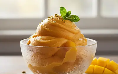 Creamy Mango Sorbet with One Ingredient