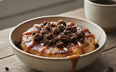 Caramelized Oatmeal with Crunchy Coffee and Salted Caramel