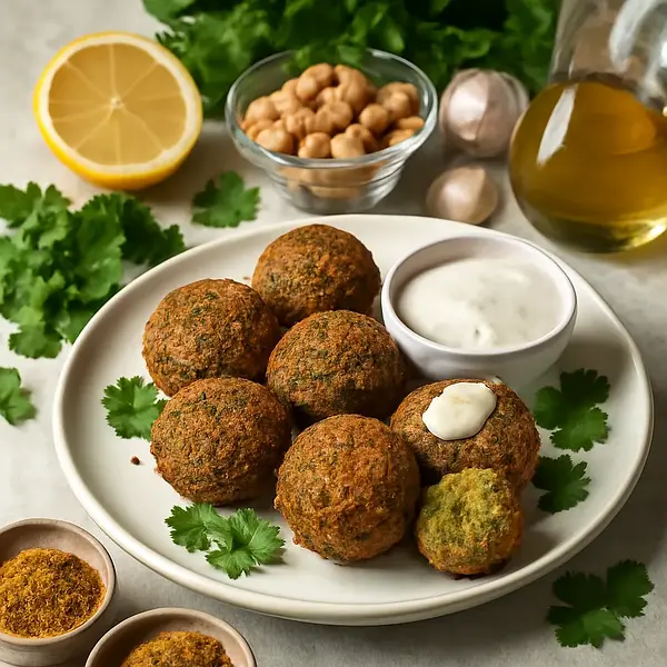 Falafel z sosem tahini