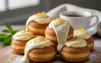 Mini Custard Doughnuts with Vanilla Cloud