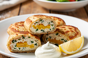 Egg patties with herbs and cheese