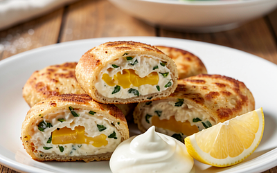 Egg patties with herbs and cheese