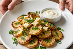 Baked Potatoes with Dill (Polish, Traditional)