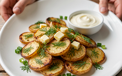 Baked Potatoes with Dill (Polish, Traditional)