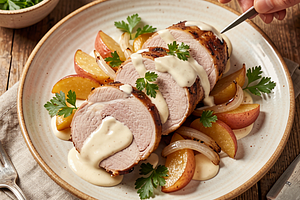 Baked Pork Loin with Apples