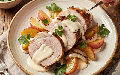 Baked Pork Loin with Apples