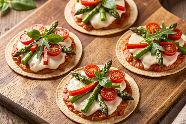 Mini pizze z warzywami