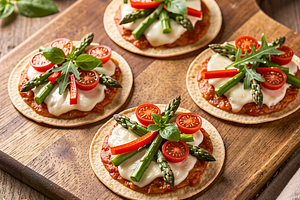 Mini vegetable pizzas