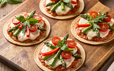 Mini vegetable pizzas
