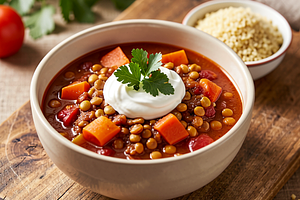 Vegetarian Chili con Carne with Lentils