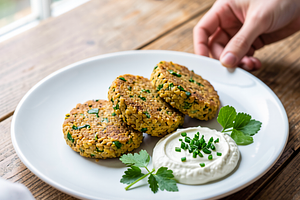 Millet Patties with Green Herbs