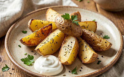 Baked Potatoes with Marjoram (Polish, Traditional)