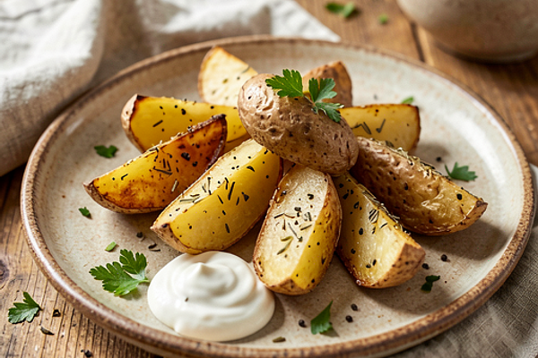 Pieczone ziemniaki z majerankiem (polska, tradycyjna)