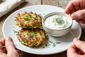 Zucchini Fritters with Cheese
