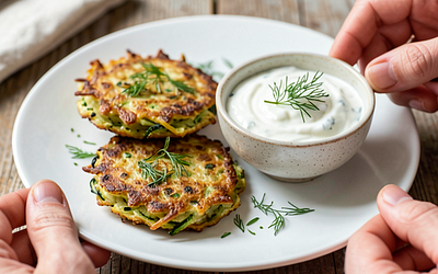 Zucchini Fritters with Cheese