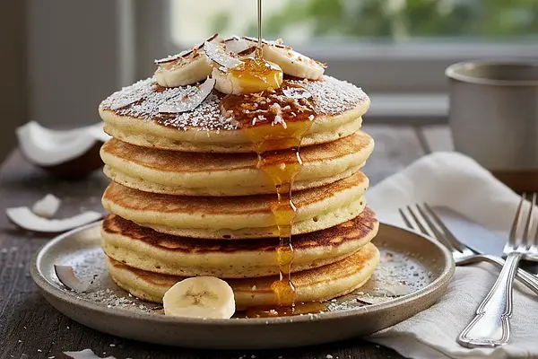 Puszyste Placuszki Bananowe z Nutą Kokosu - Fit Śniadanie Mistrzów