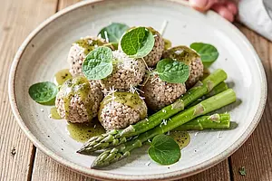 Buckwheat Noodles with Sage Butter and Young Asparagus