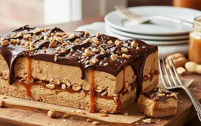 'Nut King' Cake in Snickers Style No-Bake
