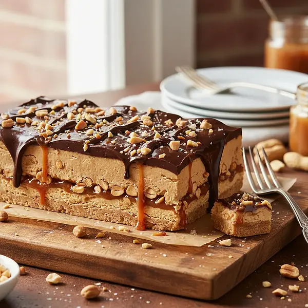 'Nut King' Cake in Snickers Style No-Bake