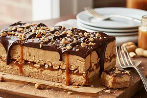 'Nut King' Cake in Snickers Style No-Bake