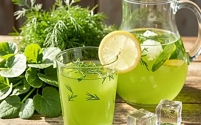 Sorrel elixir with honey and dill