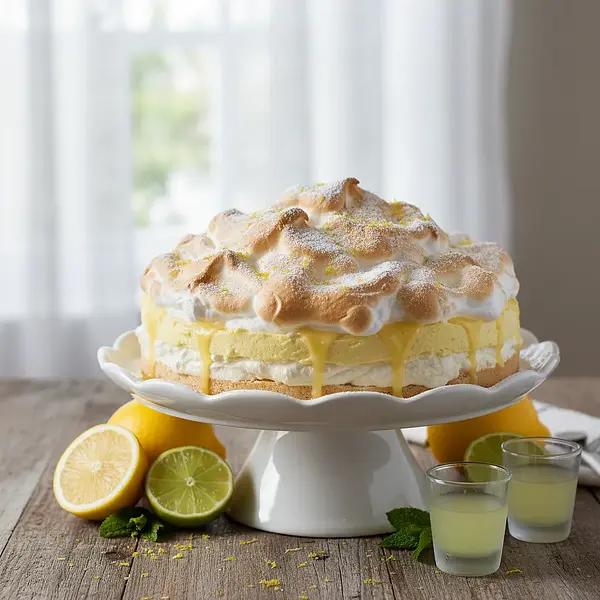 Velvety Lemon Cake 'Limoncello Cloud' No-Bake