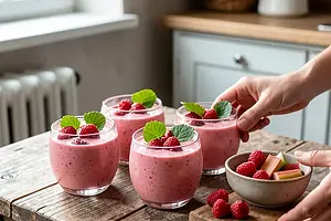 Raspberry-Rhubarb Cocktail with Buttermilk