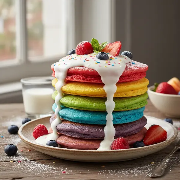 Rainbow Yogurt Pancakes 'Healthy Tummy'