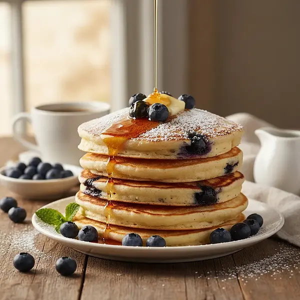 Fluffy Blueberry Clouds - Buttermilk Pancakes