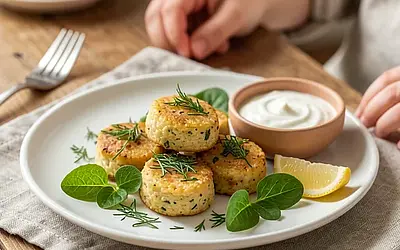 Mini kotleciki z dorsza i dodatkiem szczawiu