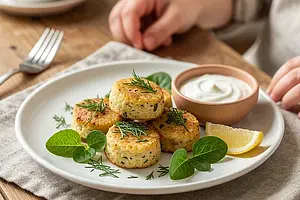 Mini cod patties with sorrel addition