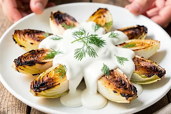 Grillowane kapustki z sosem jogurtowym