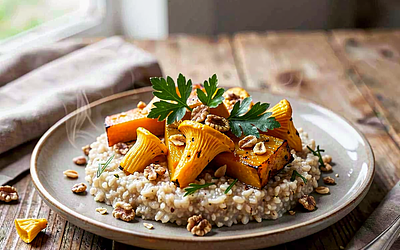 Millet with vegetables and herbs