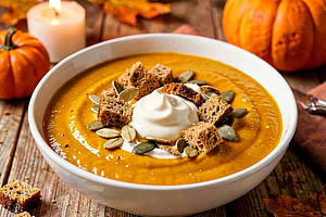 Pumpkin Soup with Ginger (for Halloween)