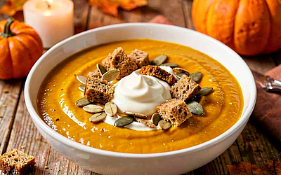 Pumpkin Soup with Ginger (for Halloween)