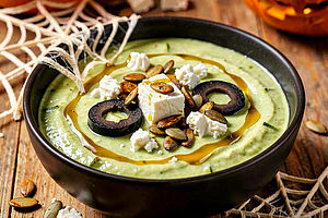 Zupa z cukinii z serem feta (strasznie kremowa na Halloween)