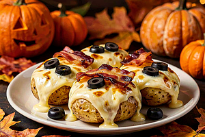 Potato monsters baked with cheese