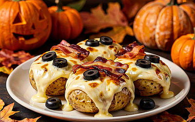 Potato monsters baked with cheese