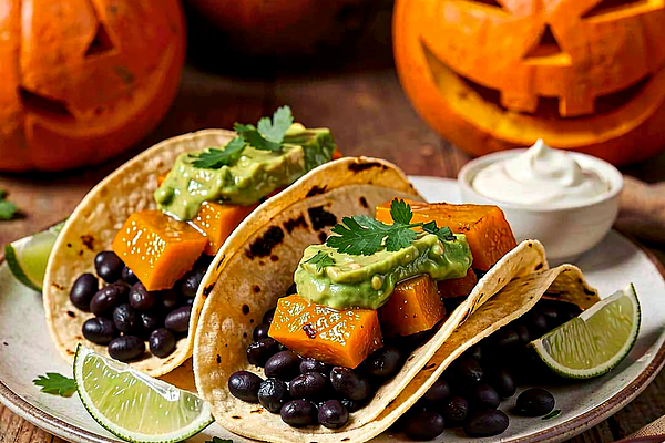 Tacos z czarną fasolą i awokado