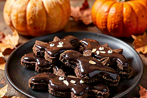 Bat-shaped cookies