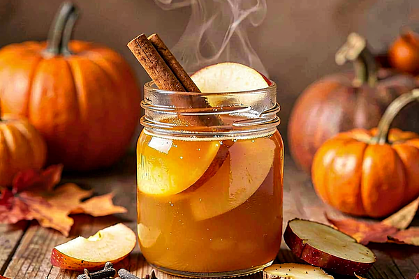 Sok jabłkowy z przyprawami (jesienny, na Halloween)