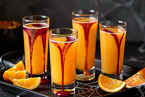 Halloween Cocktail with Vodka and Orange Juice