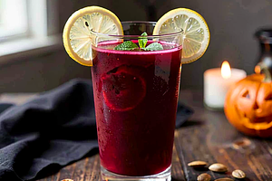 Halloween Beetroot Drink with Lemon