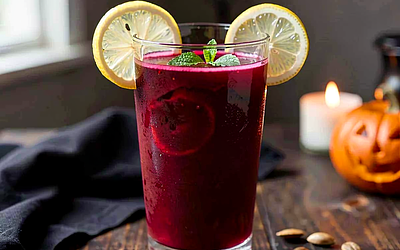 Halloween Beetroot Drink with Lemon