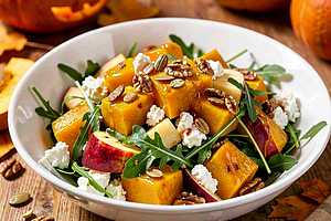 Pumpkin and Feta Salad (seasonal Halloween)