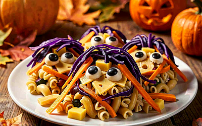 Monster-Shaped Pasta Salad