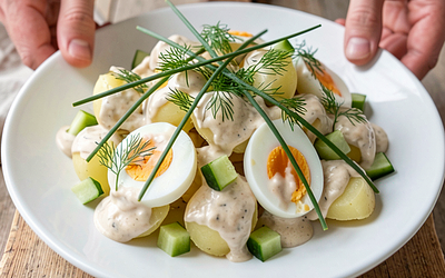 Potato salad with chives (Polish, traditional)