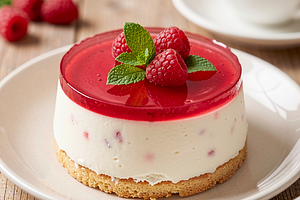 Cold Raspberry Cheesecake (traditional, light)