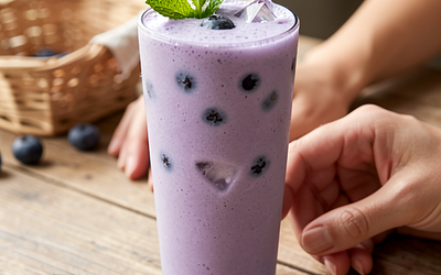 Blueberries in Buttermilk (refreshing blueberry drink)