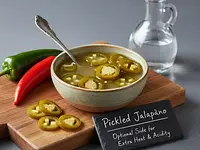 Marinated jalapeños (optional)